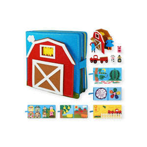 Clover Montessori Felt Quiet Book, Barn Storytelling Scenes