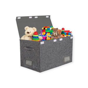 Burrow Montessori Foldable Toy Storage Box With Lid, 83 Litres