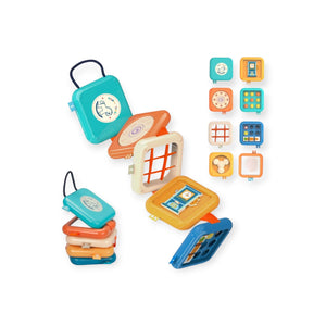Marten Montessori Busy Cube With Mirror, Clock and Carrot Puzzle