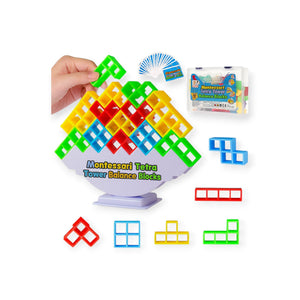Tamarack Montessori Balance Stacking Blocks, 16-Piece Tetra Tower