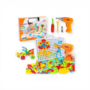 Nimble Montessori STEM Drill Set, 237 Pieces in a Toolbox