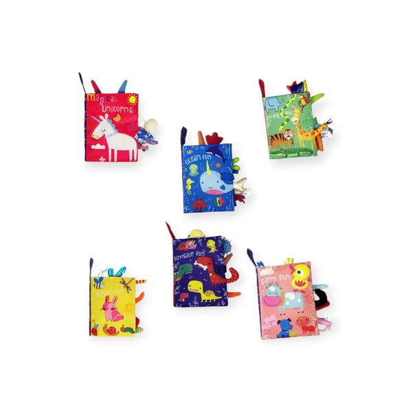 Owlet Montessori Crinkle Cloth Book with Hidden Animal Tails by Montessori Petals, Montessori toy for ages 0–12 months