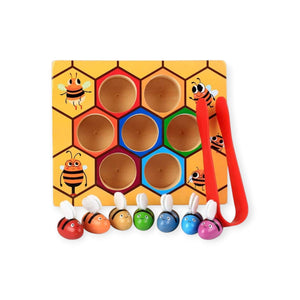 Bumble Montessori Colour Sorting Box, Wooden Bee Game
