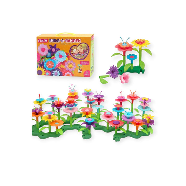 Blossom Montessori Flower Building Set, 46 Garden Pieces by Montessori Petals, Montessori toy for ages 3+ years