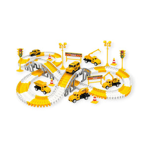 Lupin Montessori Race Track Construction Set, 280 Bendable Pieces
