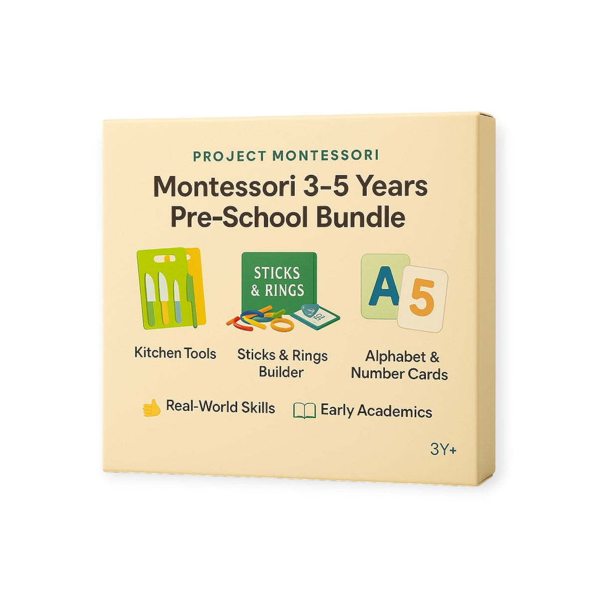 Knoll Montessori Preschool Toy Bundle for Ages 3 to 5 by Montessori Petals, Montessori toy for ages 3+ years