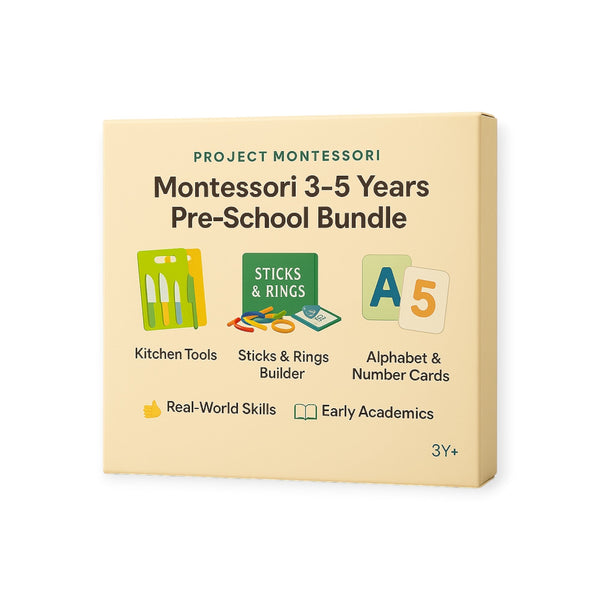Knoll Montessori Preschool Toy Bundle for Ages 3 to 5 by Montessori Petals, Montessori toy for ages 3+ years