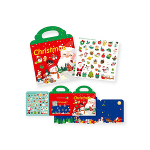 Snowberry Montessori Reusable Sticker Book, Christmas Window Clings