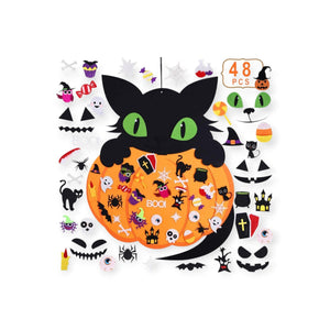 Umber Montessori Felt Pumpkin Halloween Decorating Set