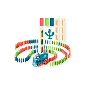 Trillium Montessori Domino Train Toy, 60 Dominoes and Spinner