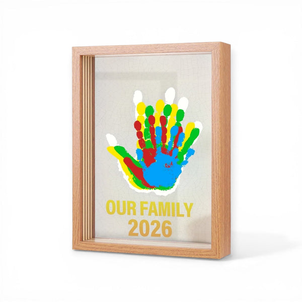 Lavender Montessori Handprint Frame, Family Keepsake Kit by Montessori Petals, Montessori toy for ages 3+ years