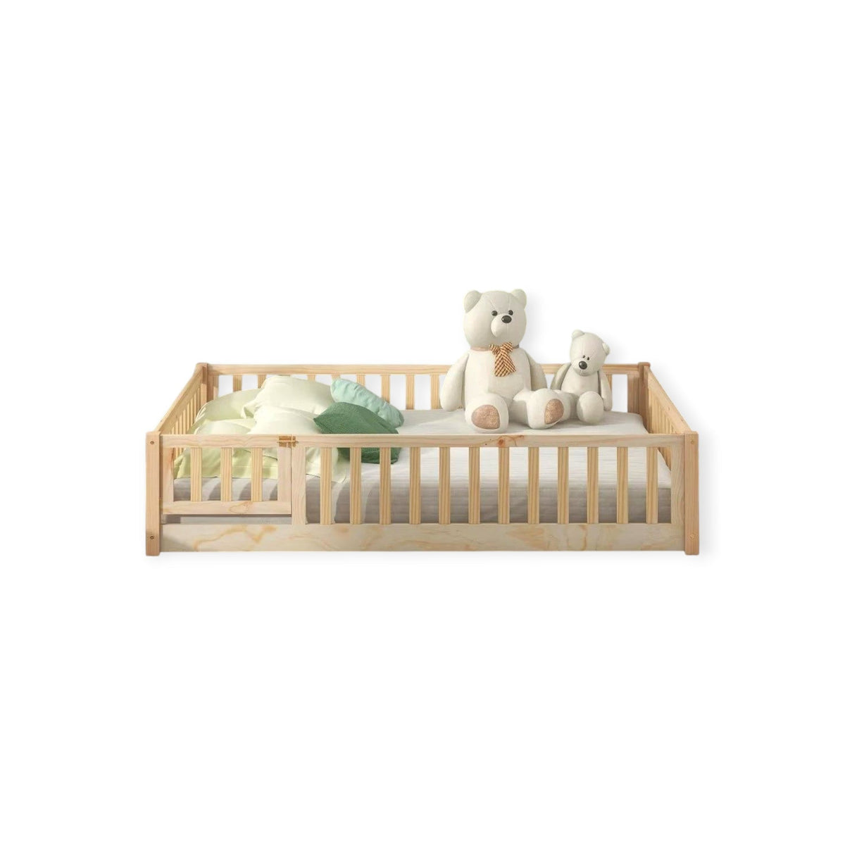 Vesper Montessori Floor Bed Low Pine Frame for Toddlers by Montessori Petals, Montessori toy for ages 9 months+
