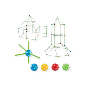Hawthorn Montessori Kids Fort Builder Set, 100 Pieces with Bag