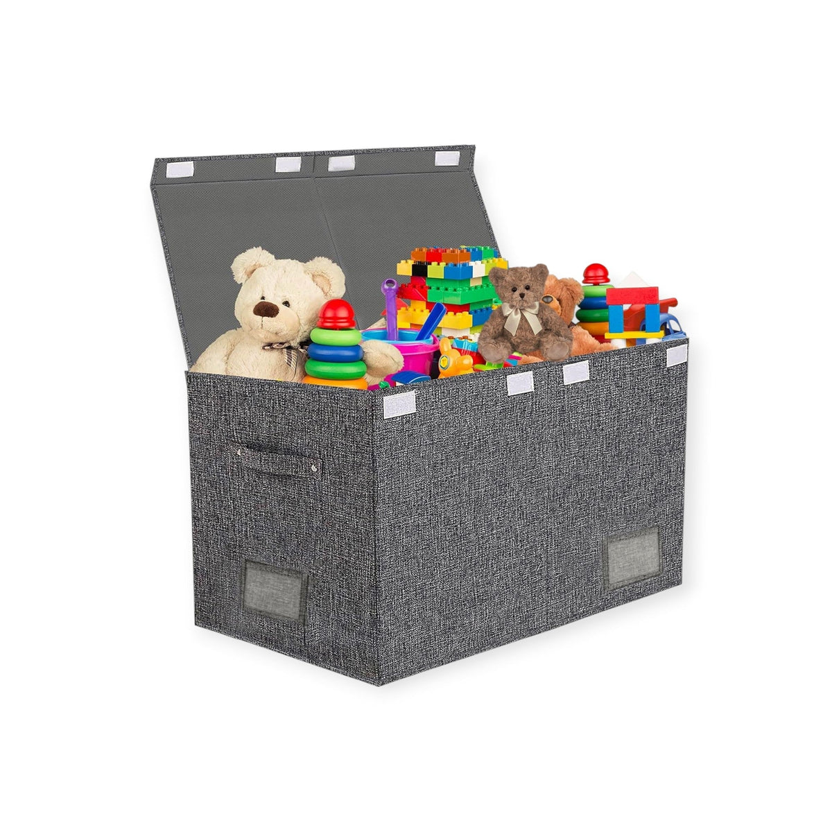 Burrow Montessori Foldable Toy Storage Box With Lid, 83 Litres by Montessori Petals, Montessori toy for ages 3+ years