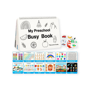 Bunny Montessori Busy Book, 12 Themes of Reusable Matching