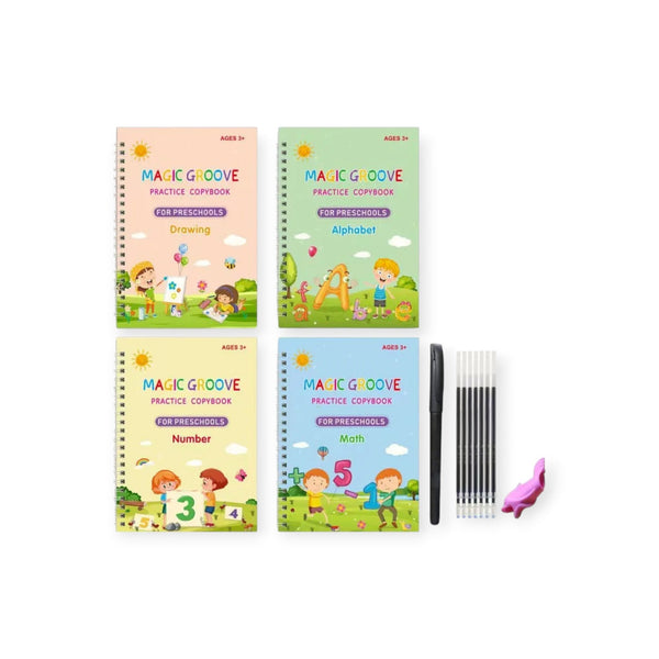 Quill Montessori Tracing Copybook Set with Fading Ink Pens by Montessori Petals, Montessori toy for ages 4+ years