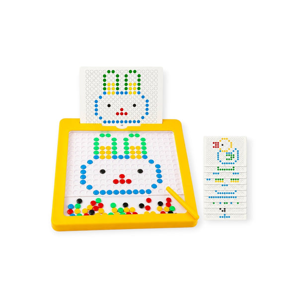 Dapple Montessori Magnetic Dot Art Board with 20 Pattern Designs by Montessori Petals, Montessori toy for ages 3+ years