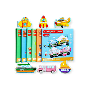 Saffron Montessori Magnetic Puzzle Book, 41 Pieces and 12 Patterns