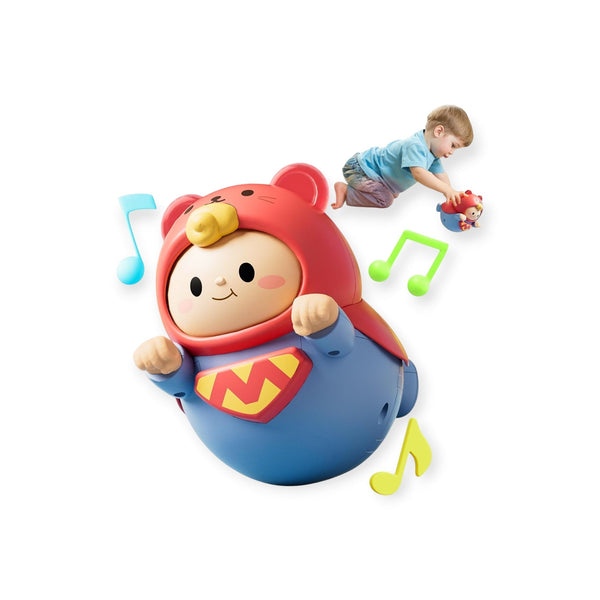 Pipit Montessori Rocking Tumbler Doll with Music by Montessori Petals, Montessori toy for ages 1+ years