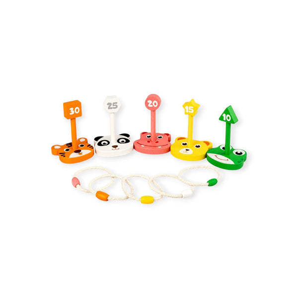 Otter Montessori Ring Toss Game with Wooden Animal Posts by Montessori Petals, Montessori toy for ages 3+ years