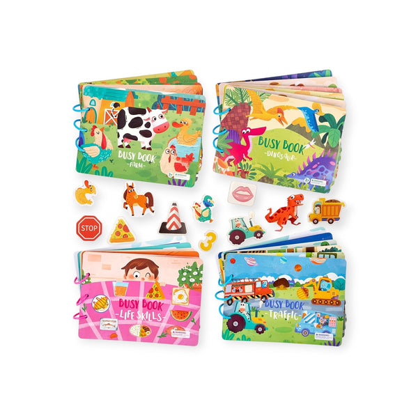 Bud Montessori Peel and Match Busy Book With Storage Box by Montessori Petals, Montessori toy for ages 3+ years