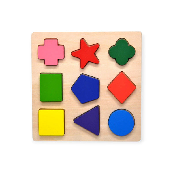 Lamb Montessori Wooden Puzzle, Six Animal and Vehicle Shapes by Montessori Petals, Montessori toy for ages 2+ years