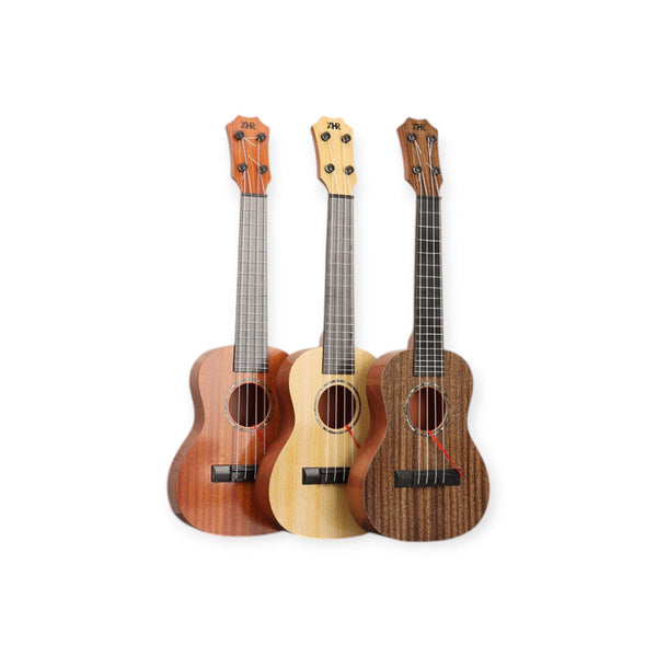 Yarrow Montessori Toy Ukulele 4-String Wood-Look Guitar by Montessori Petals, Montessori toy for ages 4+ years