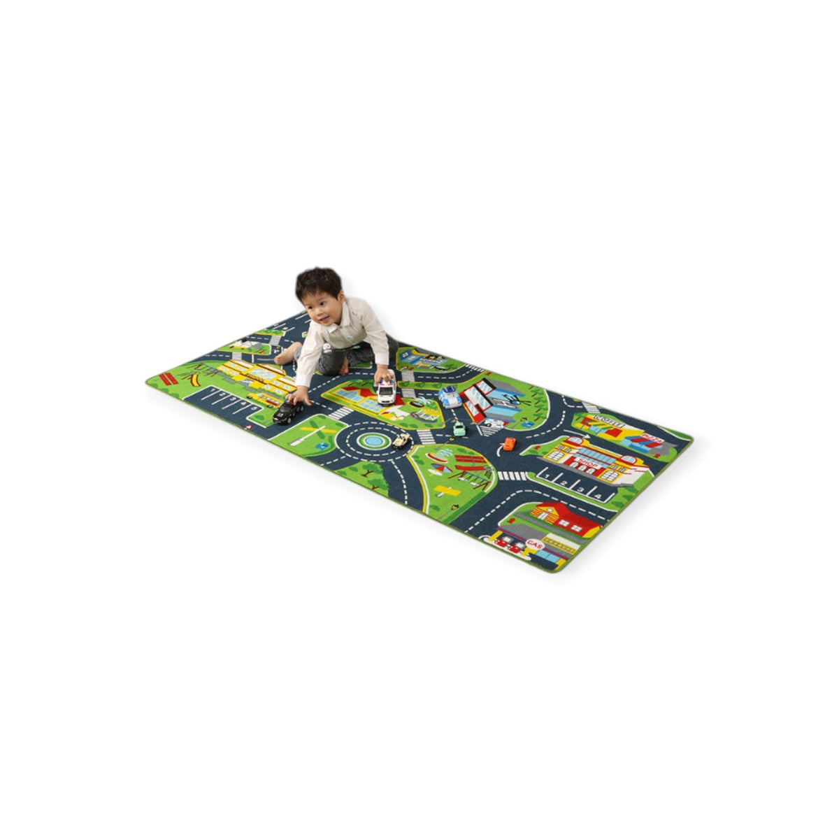 Vale Montessori Play Mat Road Rug for Toy Cars Non-Slip by Montessori Petals, Montessori toy for ages 3+ years