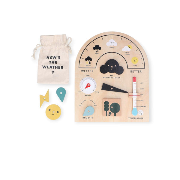 Raindrop Montessori Wooden Weather Station for Daily Sky Watching by Montessori Petals, Montessori toy for ages 4+ years