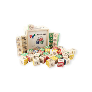 Maple Montessori Alphabet Blocks, 26 Chunky Wooden Letters